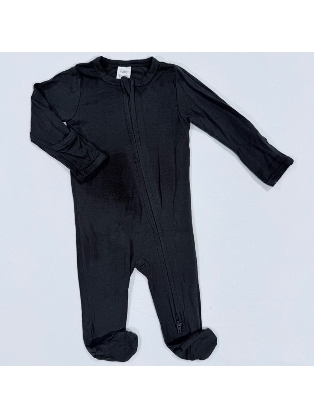 Kate Quinn Footie Boys 3-6M Girls Modal Sleeper Zipper Black Pajamas PJs Summer